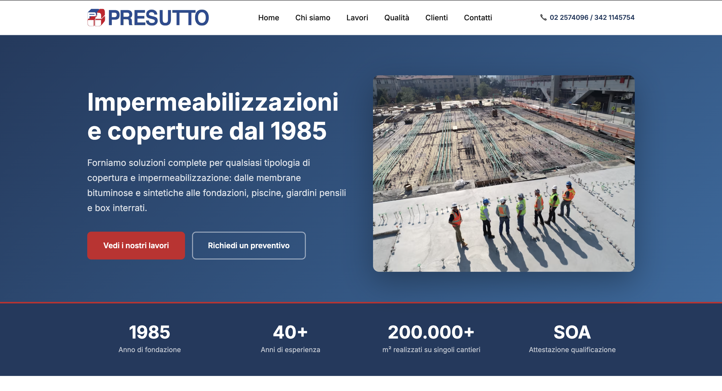 Esempio sito web professionale (dopo)