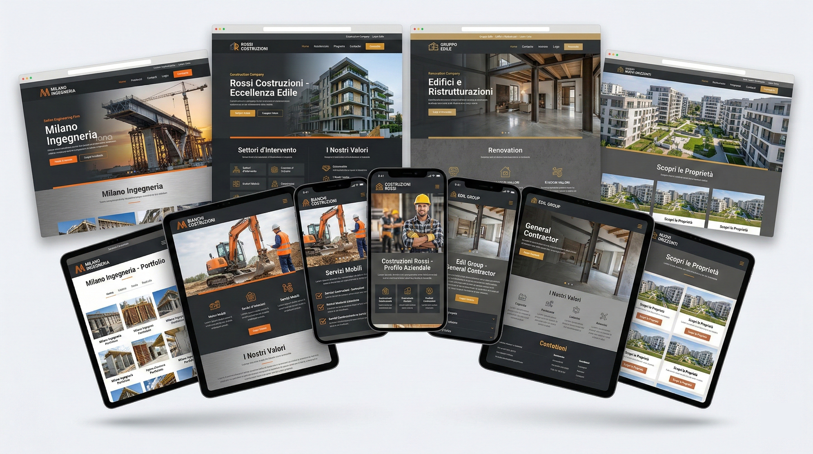 Esempi di siti web professionali per imprese edili realizzati da Online48